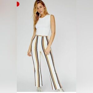 Free People Hot Shot Kick Flares multi color  Cropped Flare Pants Size 4